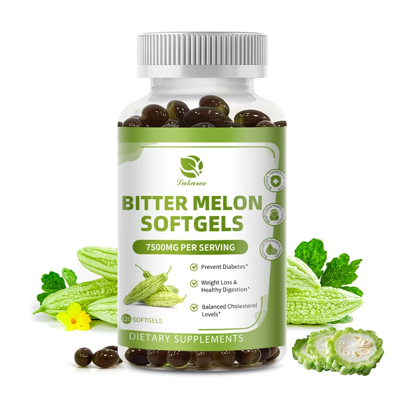 Lukaree Bitter Melon Capsule Support Overall Wellness Support Cholesterol &Blood Sugar Health Vegetarian,Gluten Free, Sugar Free