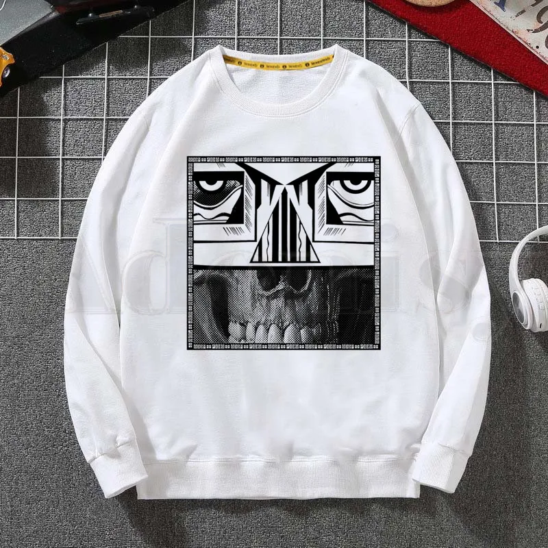 

Hop Rock Fashion Cartoon Hoodies Sweatshirt Print Trend Mens Clothes Hip-Hop Male Crewneck Hoodies Men