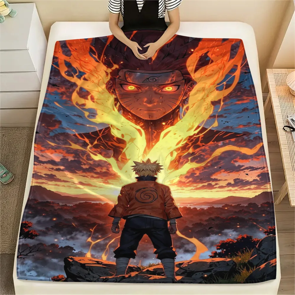 Naruto Uzumaki Comfort Resting Printed Flannel Blanket, Multipurpose Warm Item for Daily Use and Picnic Gathering.-TING