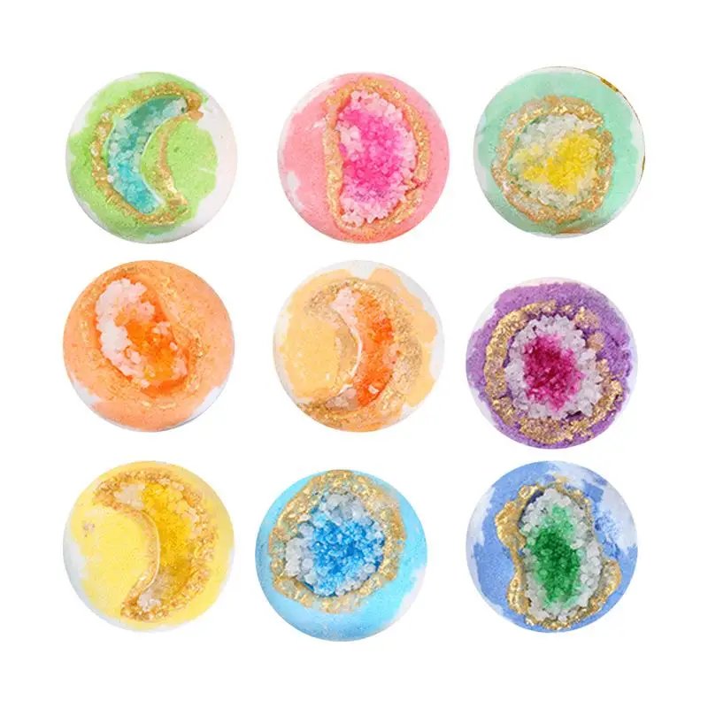 

9 Pcs Bath Bombs Gift Set Bubble Bath Balls Organic Bubble Ball With Assorted Colors And Wonderful Fizz Effect Gift For Kids