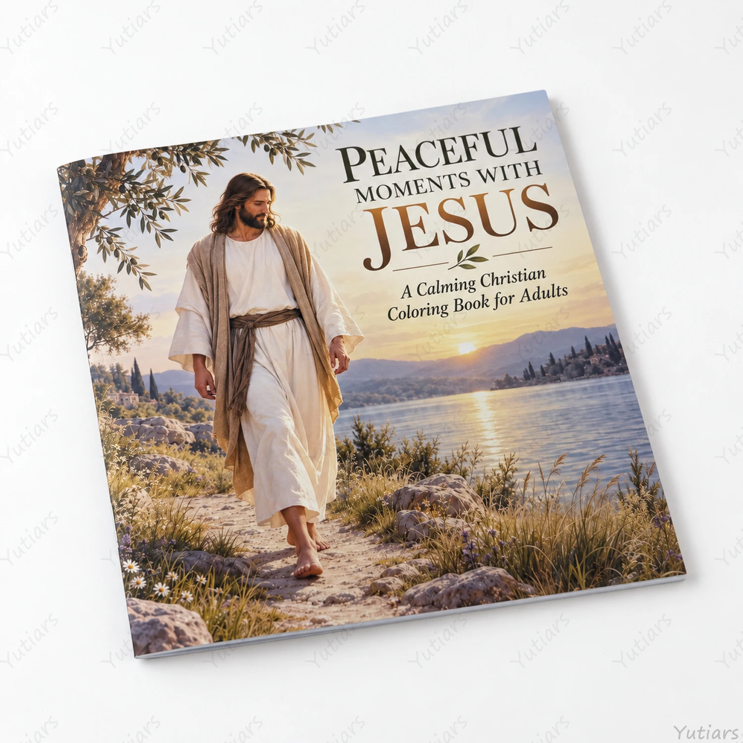 Christian Adult Coloring Book with Jesus and Bible Inspired Scenes, Peaceful Detailed Line Art for Relaxation and Creativity