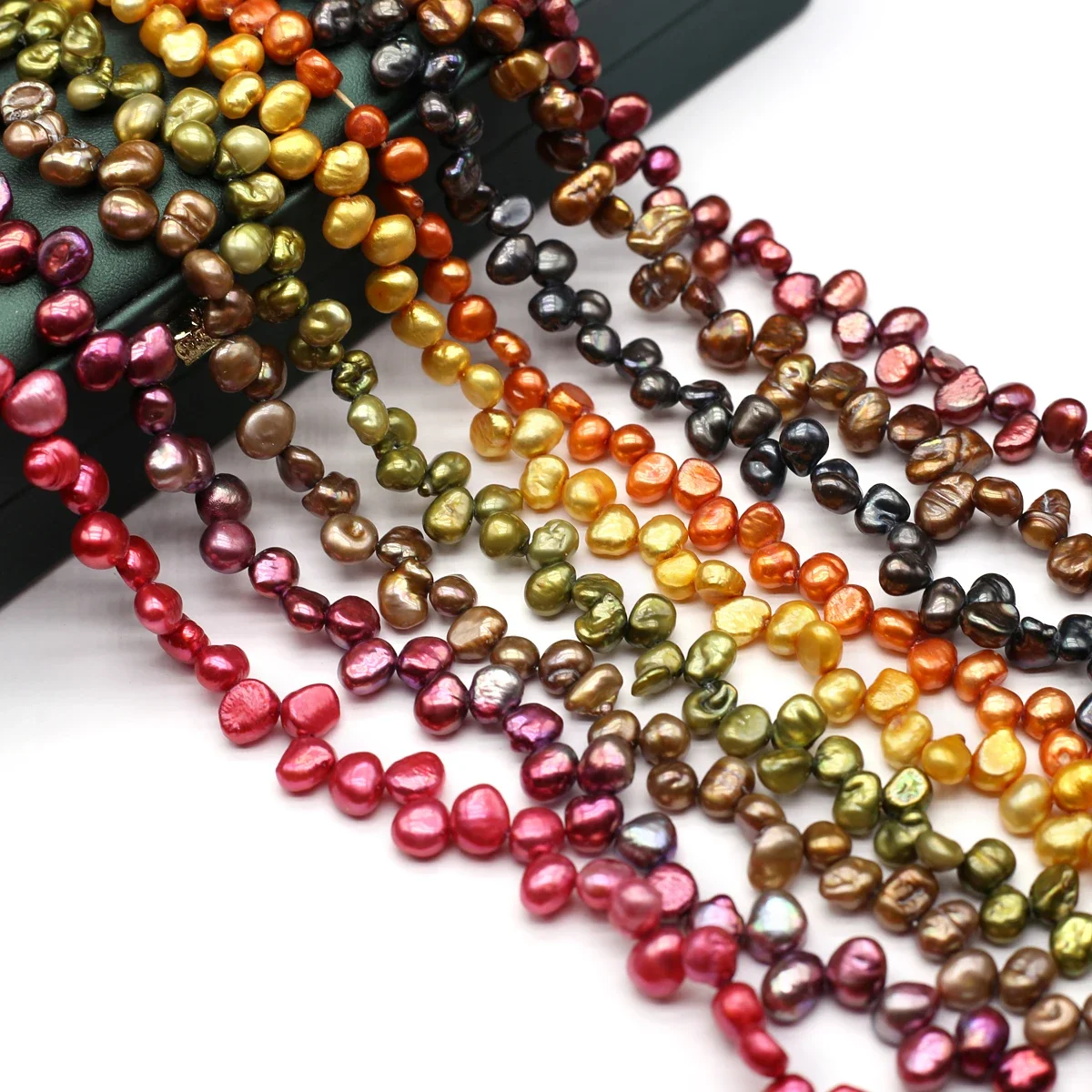 3*7 Hole Pearl Natural Freshwater Colorful Pearl 6-9mm Petal-Shaped For Jewelry Making DIY Bracelet Earrings Necklace Accessory