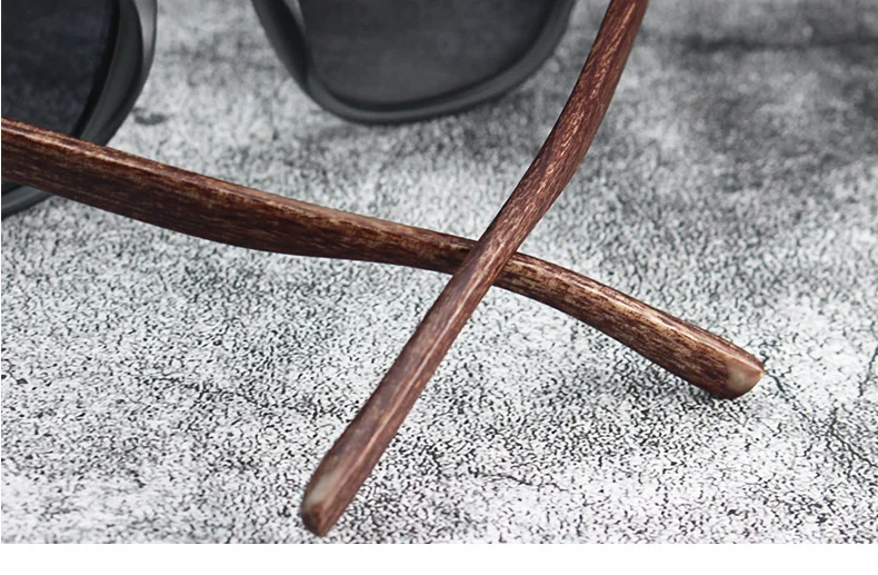 Neue Ankunft Männer Vintage Holzrahmen Sonnenbrille Klassische Marke Sonnenbrille Beschichtung Objektiv Fahren Brillen für Männer/frauen – Detail 4
