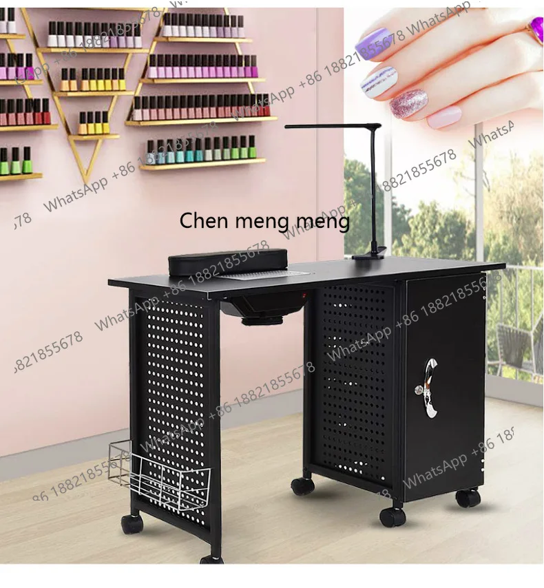 طاولة مانيكير منضدة مانيكير مع مكنسة كهربائية طاولة مانيكير تجميل بسيطة