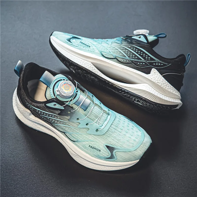 

Shoes for Men Fashion Trend Mesh Swivel Buckle Running Shoes Outdoor Sports Tennis Sneakers