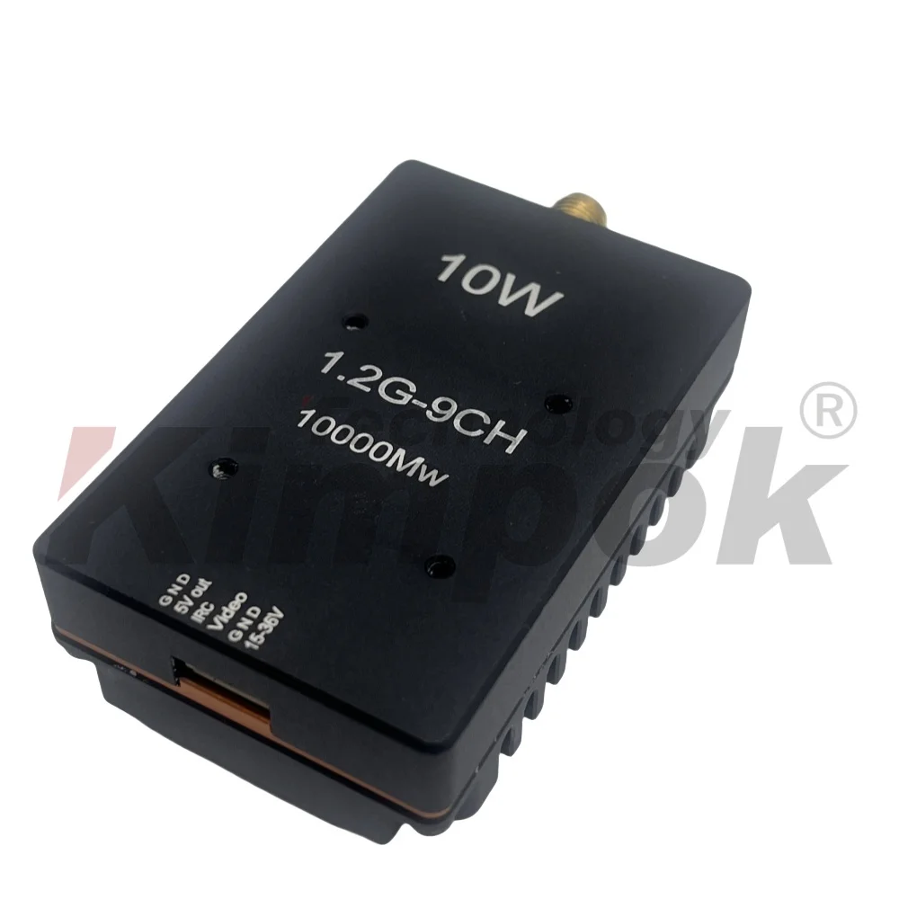 

1,2 ГГц 10 Вт Fpv Vtx видеопередатчик 40 км Дрон Vtx для передачи дальнего действия 1,3 ГГц 9 каналов 1080-1360 МГц Функция Irc-Tramp