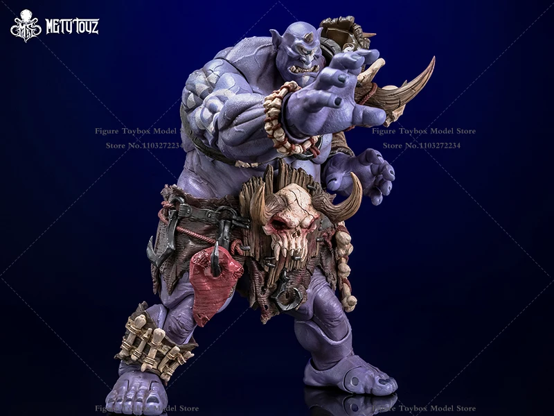 ฟิกเกอร์แอคชั่น Metytoyz Original 1/10 ของสะสม ตัวละครมอนสเตอร์ม่วง Ogre Magic Master Gorash Bongel ขนาด 7 นิ้ว รุ่นทหาร
