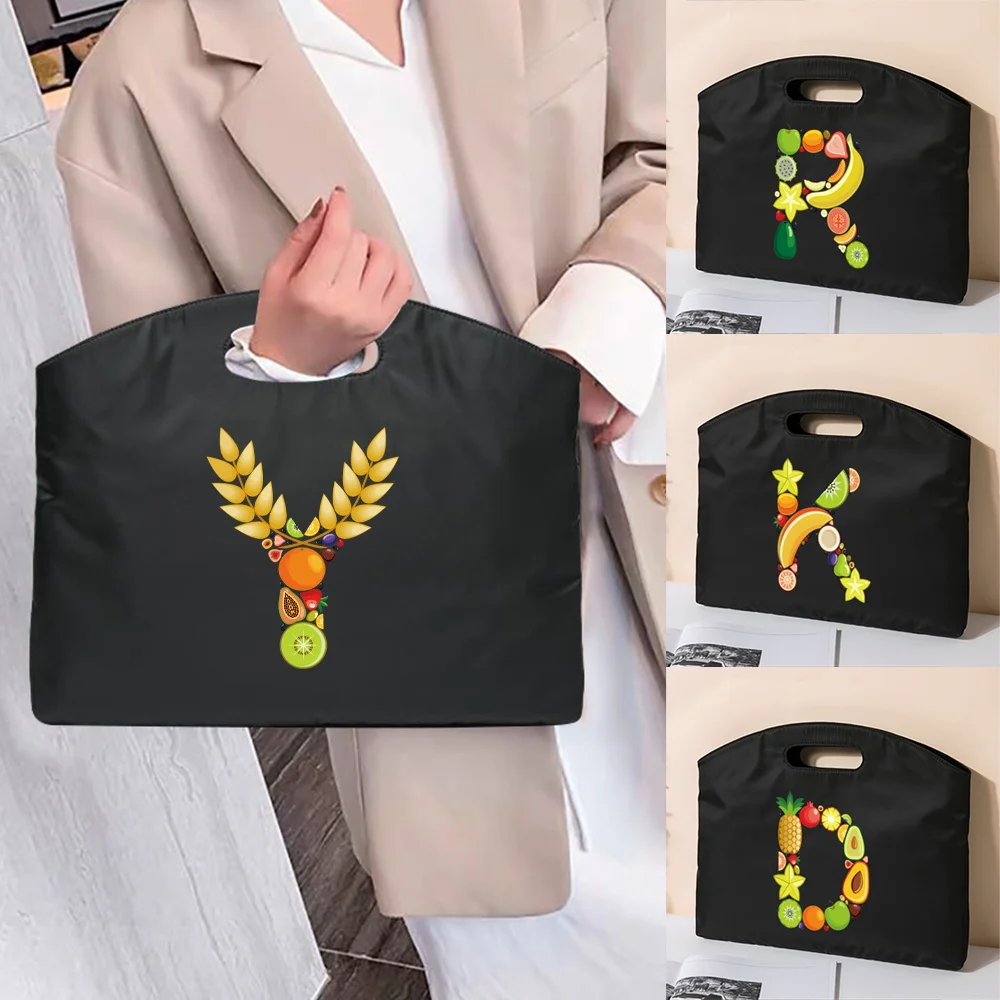 Briefcase Women's Computer Document Handbag Work Commuting Business Laptop Bag Case Fruit Pattern Series Storage Pack