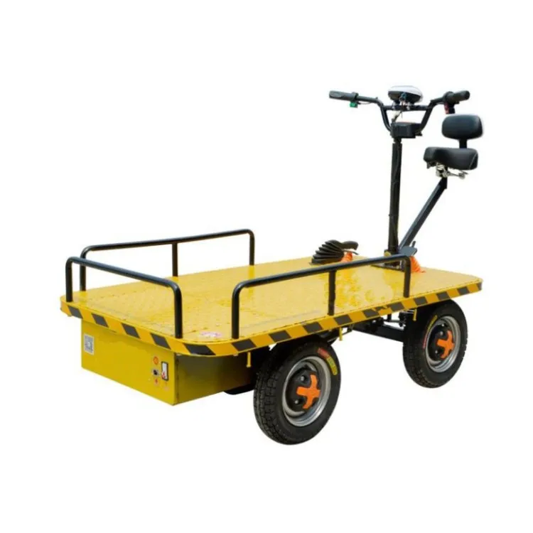 Electric flat car electric trolley with 4 wheels electric hitch mount warehouse trolley cargo tricycle carrier