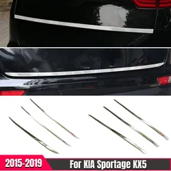 Stainless Steel For KIA Sportage KX5 2015 2016 2017 2018 2019 Accessories Car Back door Tailgate trim Door Sticker Styling 1pcs