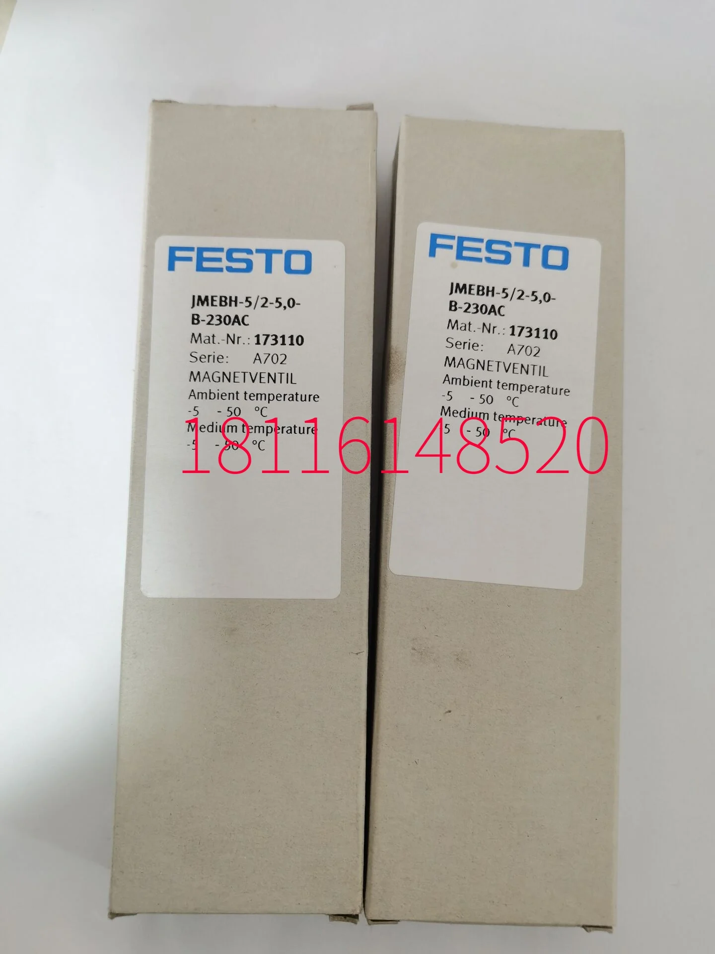 

Festo Электромагнитный клапан FESTO/2-5,0-B-230AC 173110 Stock