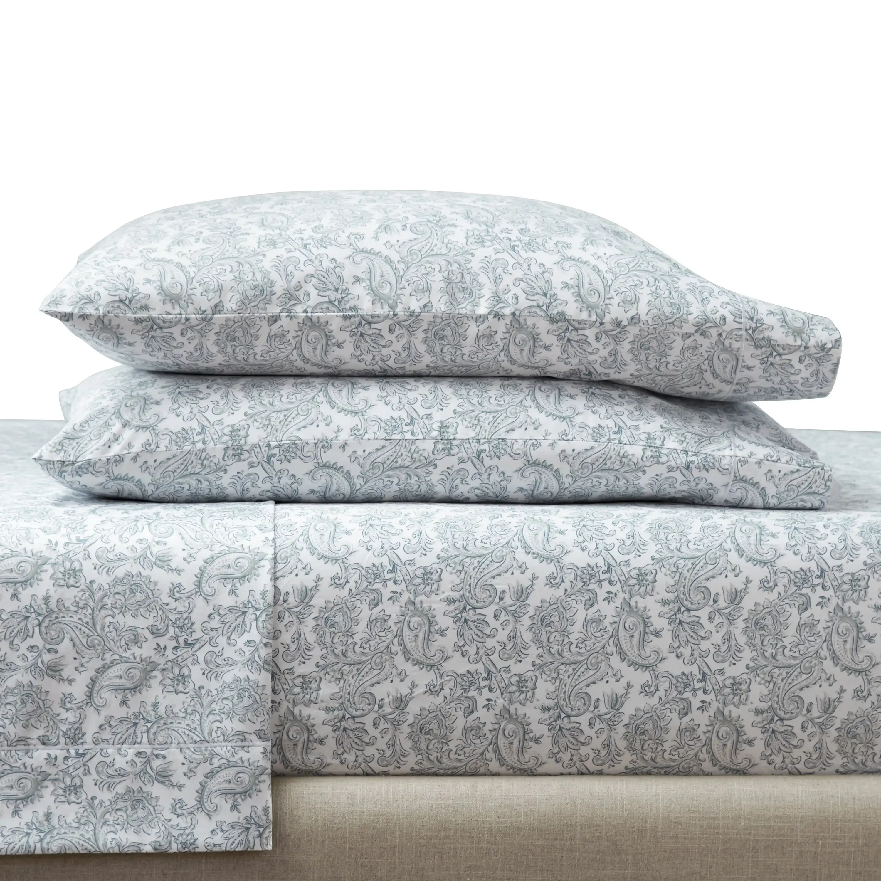 4-delig 400 draadtelling Paisley Green River Performance HYGROCOTTON ®   Lakenset, vol