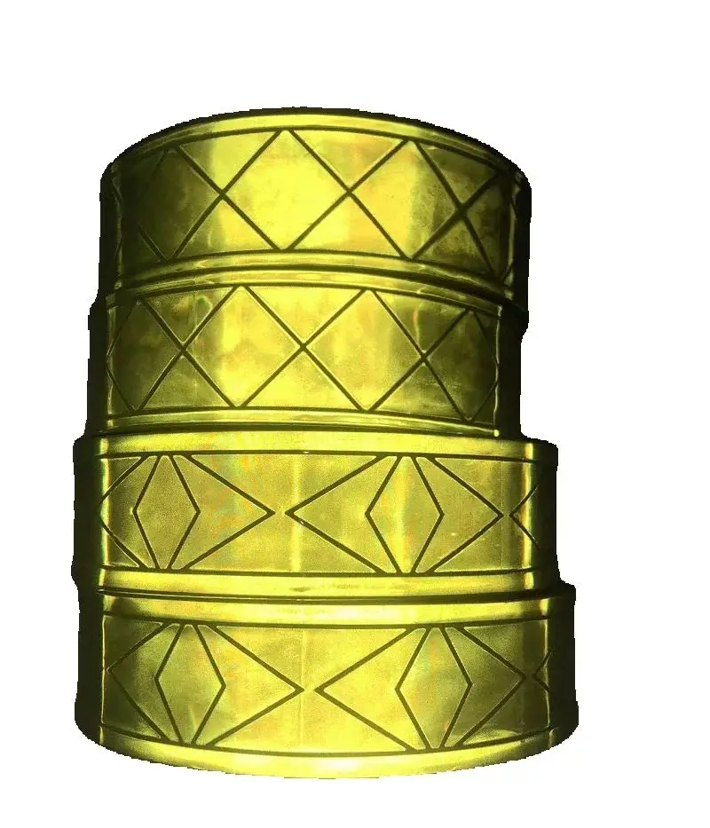 5cmx5m Microprism Fluorescent Reflector Strip PVC Reflective Warning Tape For Roadsafety Clothing