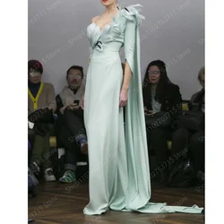 Elegant Long Evening Dresses for Women Floor-Length Mermaid Sweep Train Prom Party Wedding Gala Special Events Dress 2024