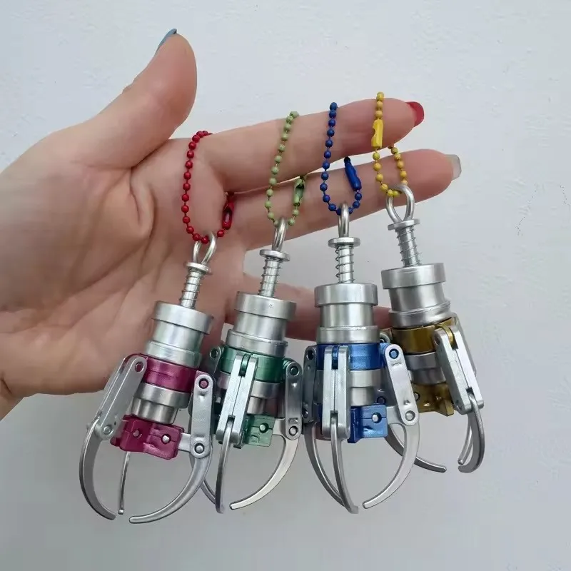 Puppenautomat Greif-Clip Schlüsselanhänger, Clipbarer Simulierter Mini-Farbklauen-Schlüsselanhänger, Taschenanhänger, Accessoires für Partygeschenke – Detail 6