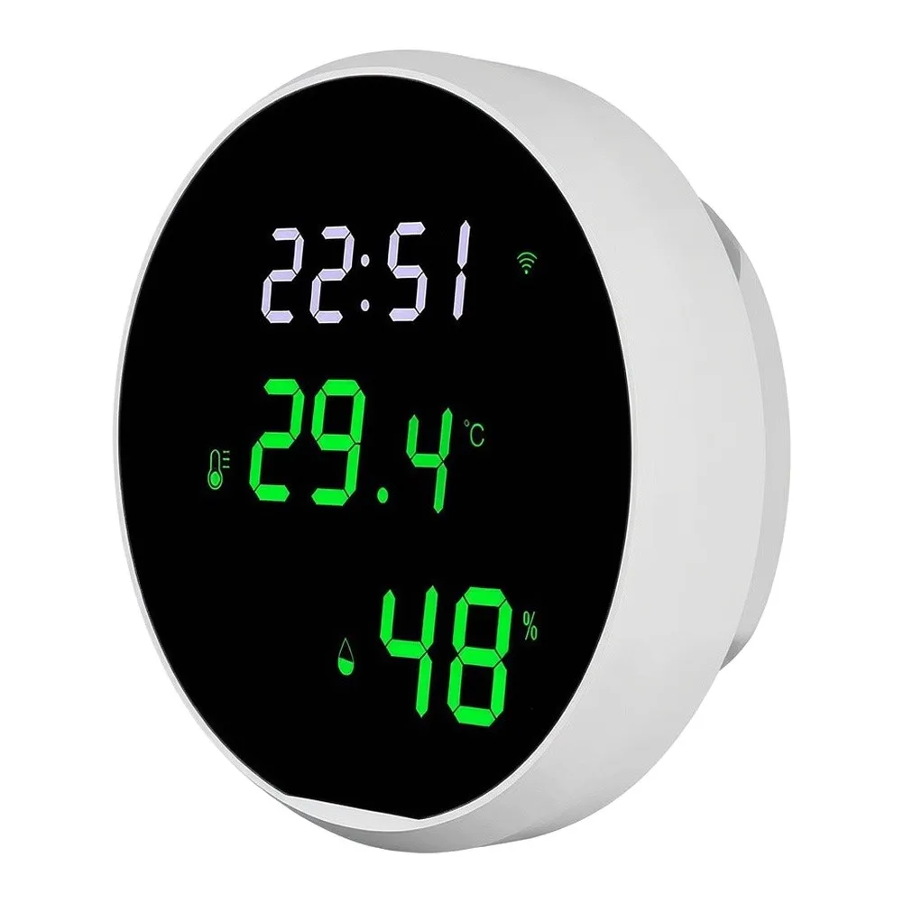 WiFi for enabled for LED mirror screen temperature and humidity monitoring disturbance free function offline reminder