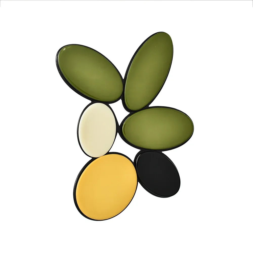 Blucome Newest Acrylic Colorful Flower Brooch for Women Girls Shirt Hat Bag Hijab Pins Wedding Party Corsage Holiday Gifts