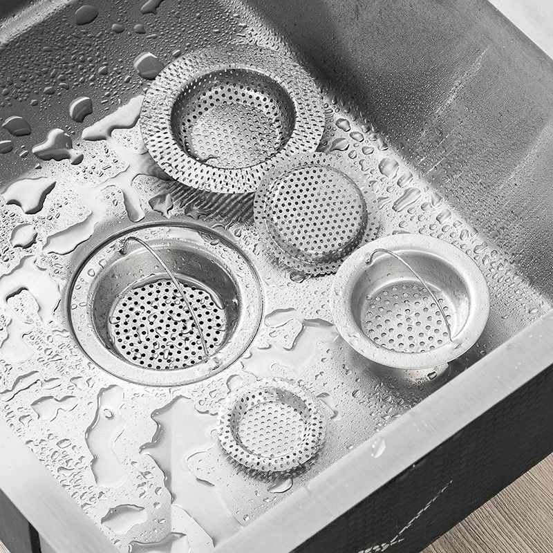 Stainless Steel Sink Filter Basin Drain Hole Hair Catcher Stopper Shower Floor Drain Strainer for Kitchen Bathroom Accessories