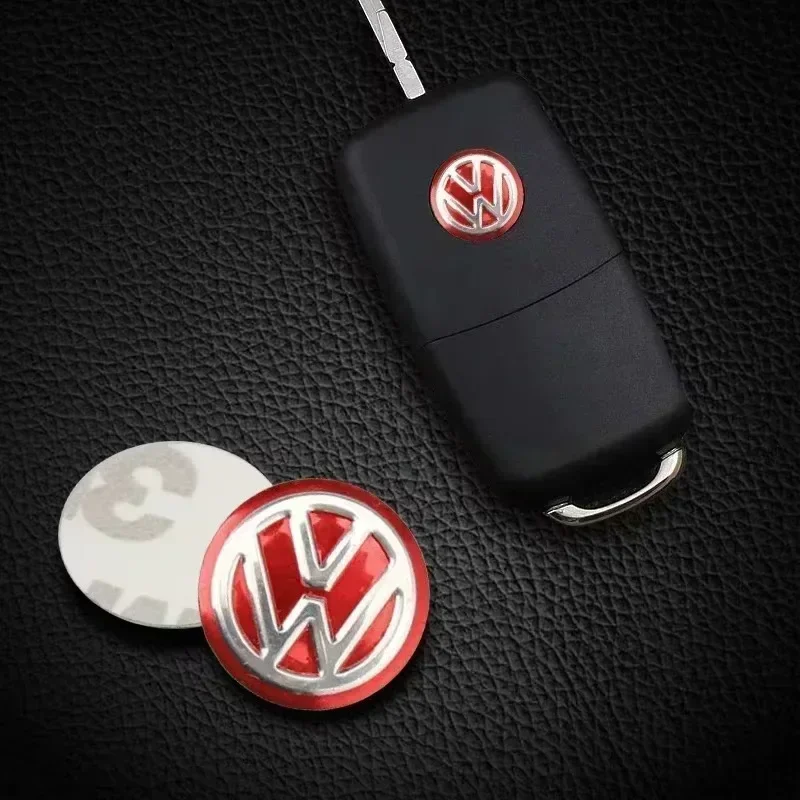 3PCS Car Metal Emblem Stickers Auto Remote Key Logo For  Volkswagen VW GTI Rline Passat Golf Polo Touareg Jetta Tiguan 14mm - view 4