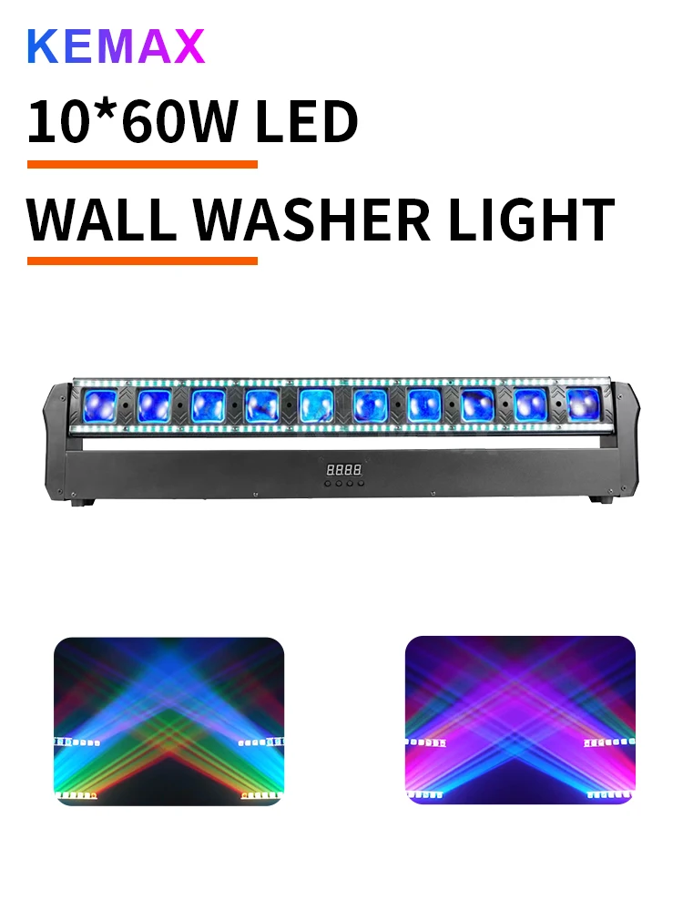 

10X60W Moving Head Beam Light DMX512 DJ Equipment RGBW LED Wall Washer Lights Bar Pixel Stage For Wedding Event Nightclub
