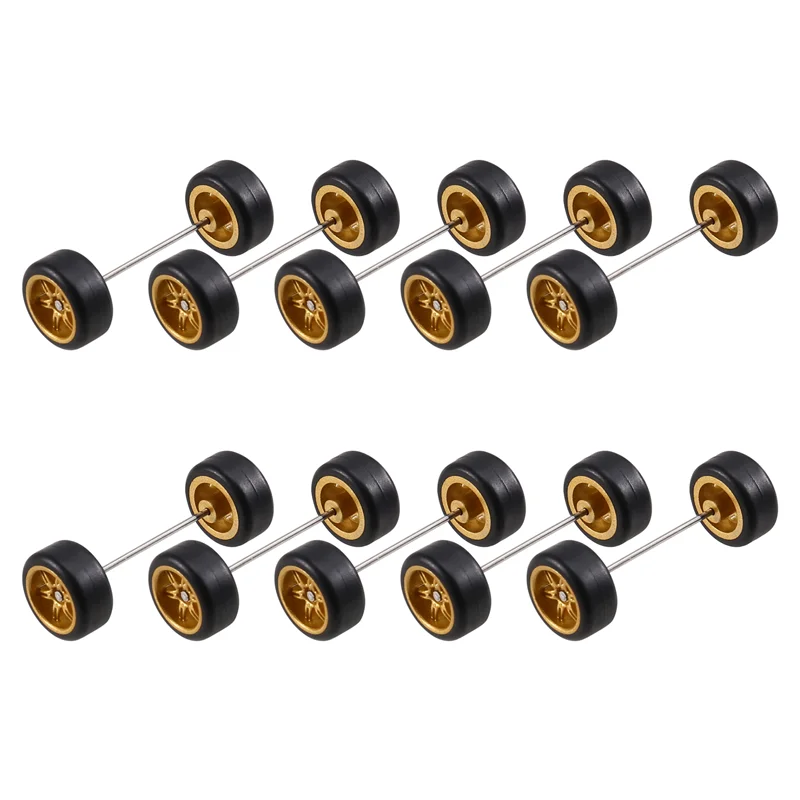 ABWE-Jantes de borracha e 5 pares de 11 mm de alta qualidade, configuração CE28 BBS LMR FUCHS para modelos de carros fundidos em 1:64