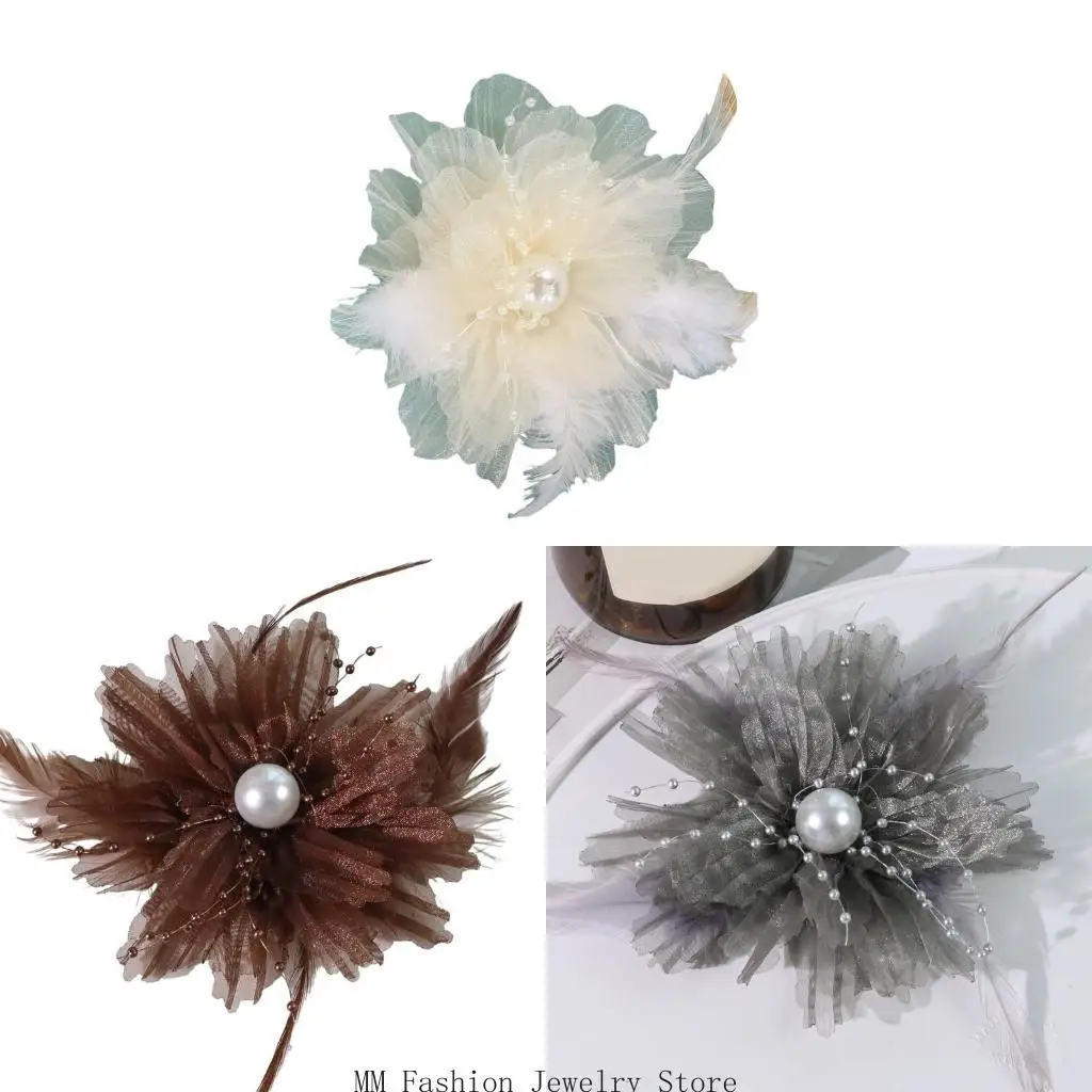 

Шелковая цветочная аппликация, пришивная аппликация для корсажа, повязка на голову, традиционный костюм D0UB