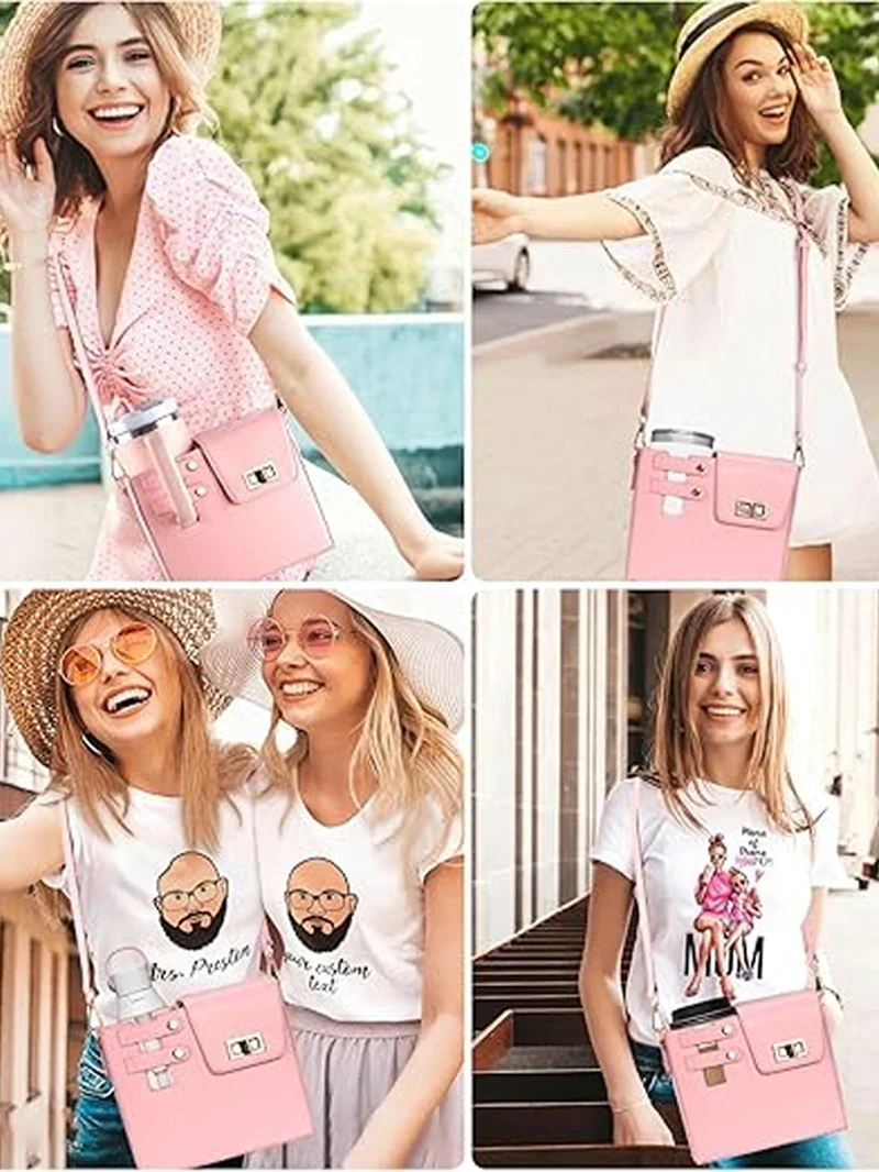 

Crossbody Bag for Stanley Cup, Purse Women Water Bottle Carrying Case Bag with Adjustable Shoulder Strap Travel & Shopping