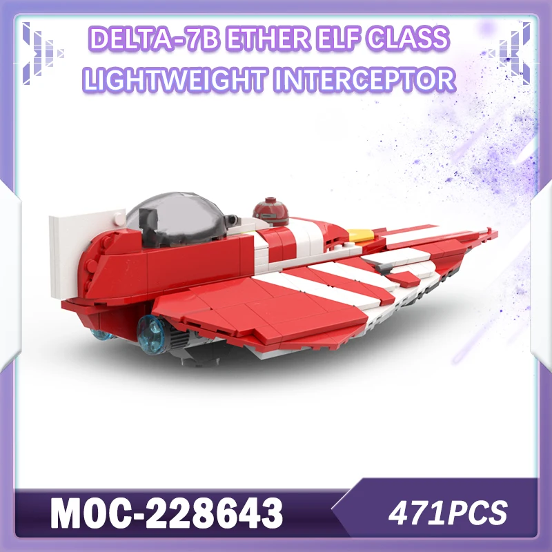 

323 шт. MOC-227567 Delta-7B Ether Elf Class легкий перехватчик строительный блок модель набор кирпичей креативные подарки на день рождения для мальчиков