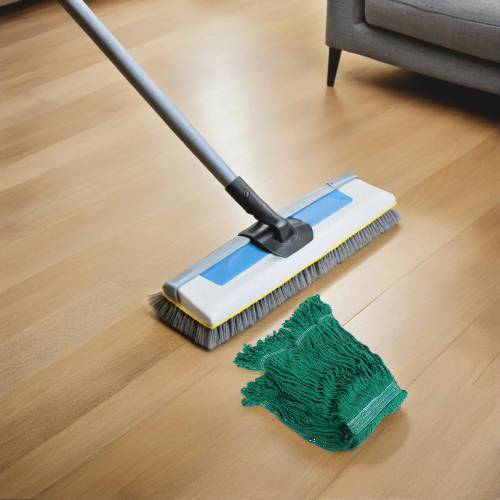 

2 шт. сменные насадки для швабры из хлопковой нити, съемные, промышленного класса, для влажной уборки полов