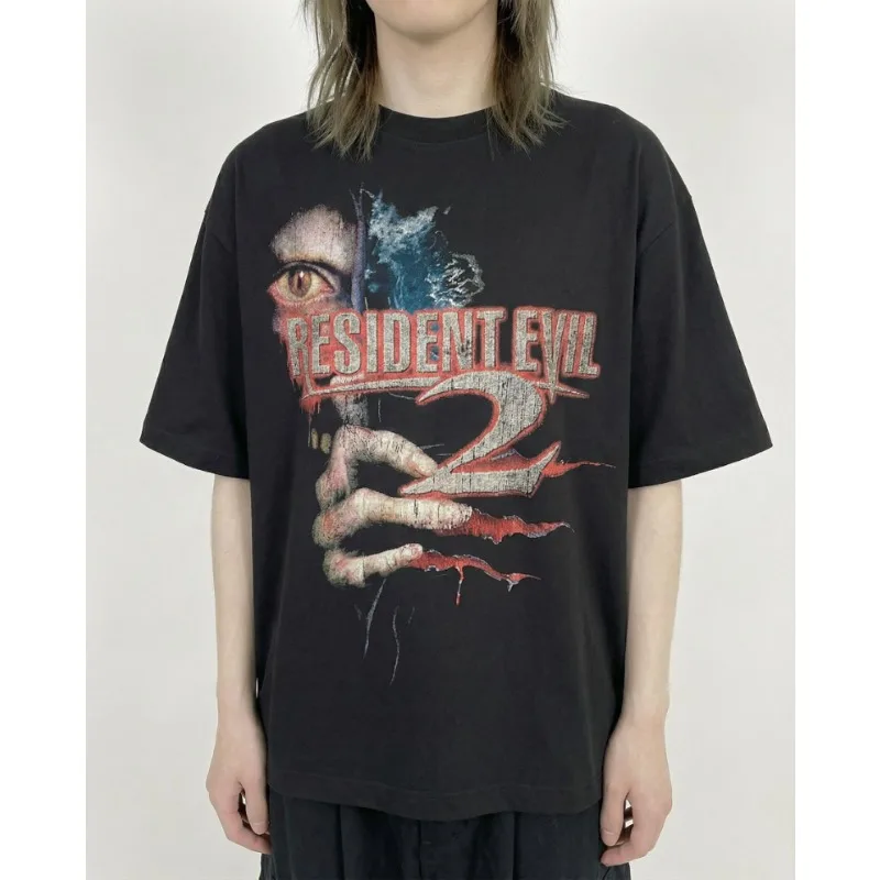 Resident Evil 2 Graphic Tee, Vintage Horror Gaming Streetwear Shirt