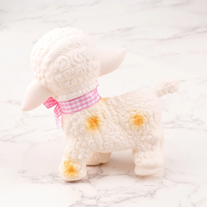 Retro Classic Plastic Sheep Doll Cute Girl Sweetheart Voice Animal Gift Model Lamb Static Desk Room Home Accessories Ornaments