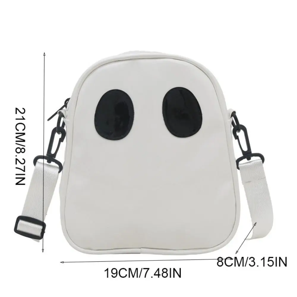 Милая сумка-призрак на Хэллоуин из искусственной кожи, водонепроницаемая прозрачная сумка на молнии на плечо, прозрачная большая вместительная сумка через плечо для девочек