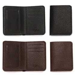 Men Wallet Short Card Holder Mini Male Purse Slim Wallet Embossed Leather Wallets Money Clips Ultra-thin ID Card Holders