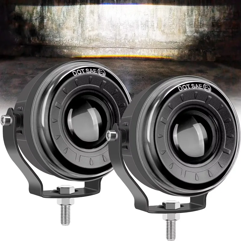 

Round LED Work Light 3.5 Inch Spot 4x4 Anti-Glare Fog Light for Off-Road 12V 24V Bumper Lights Suitable for Trucks Boats