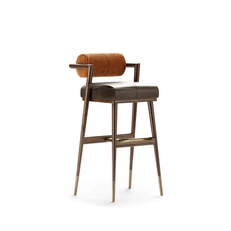 Silla de Bar con Respaldo Interior, Taburete de Bar Glamuroso para Isla de Cocina, Taburete de Bar Tradicional, Elegante y Cómodo, Muebles para el Hogar