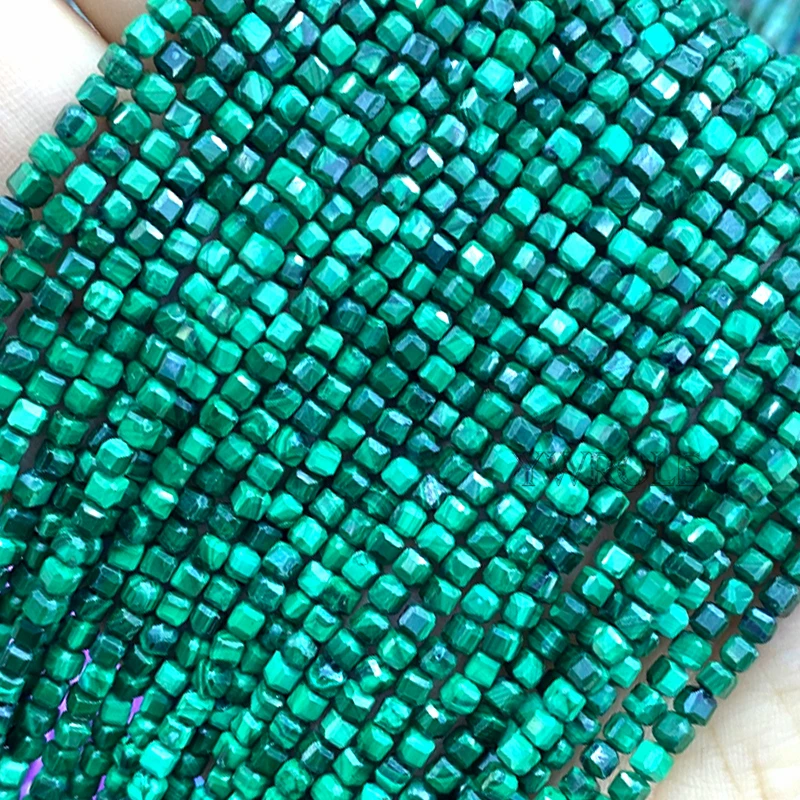 Natural Stone 3x3mm Faceted Square Yellow Shell Loose Spacer Beads for Jewelry Making Diy Earrings Bracelets Charms Accessories