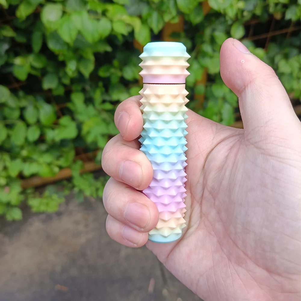 EDC Fidget Spinner Tingling لعبة الإصبع الحسية الكبار لعبة تخفيف التوتر ثلاثية الأبعاد مادة الطباعة قوس قزح اللون سبينر