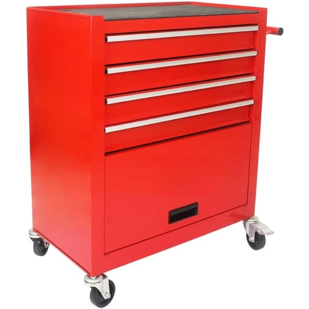 

4 Drawers Tools Cart on Wheels,Rolling Tool Box Tools Storage,Drawers Rolling Organizer Tool Case for Garage, Warehouse
