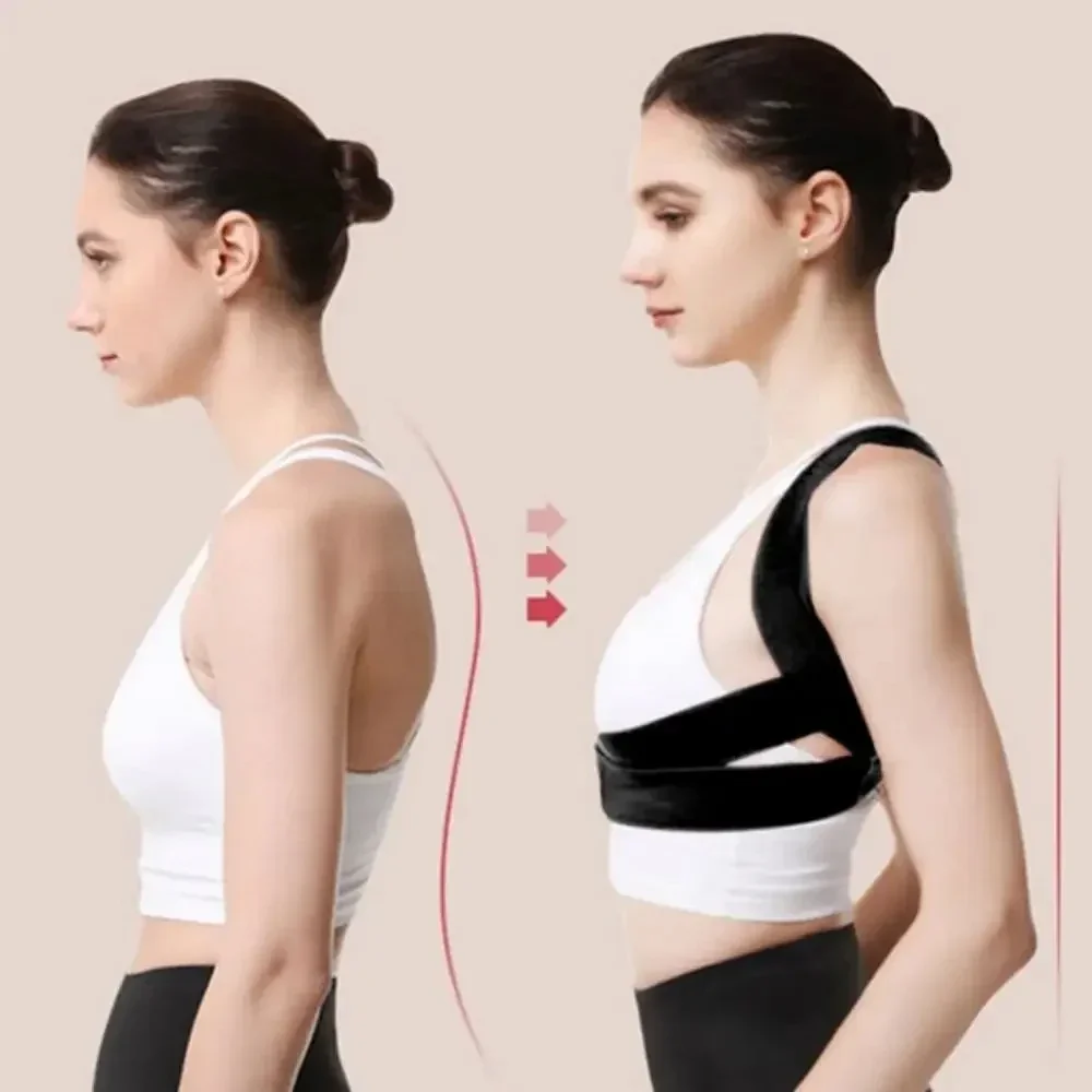 Adjustable Back Posture Belt Office Home Gym Unisex Improve Spine Clavicle Brace Posture Vest Back Posture Corrector Belt