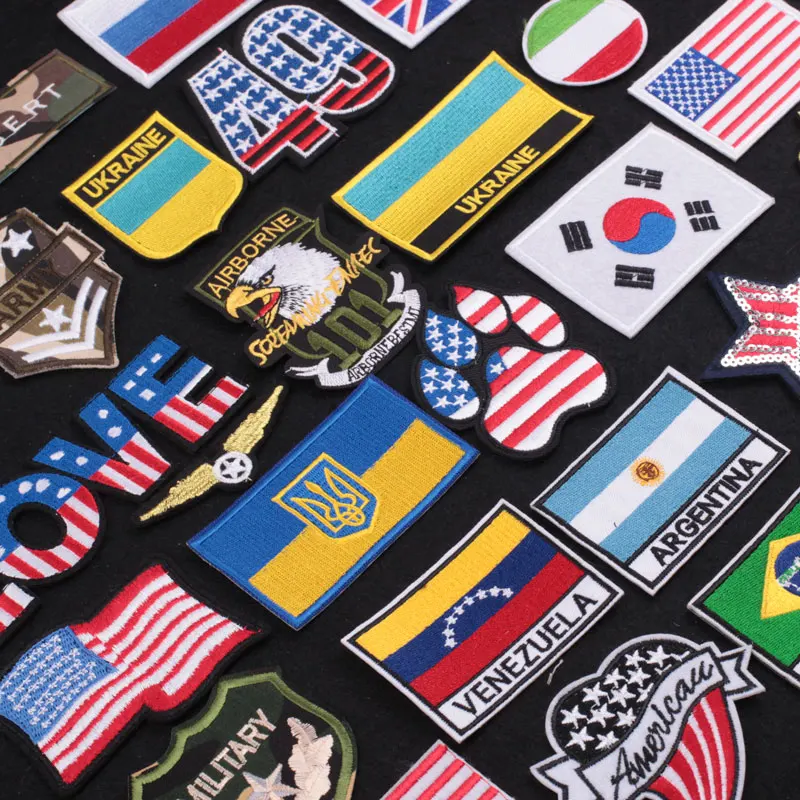 Ukraine Military Patch National Flag Embroidery Patches for Clothing Thermoadhesive Patches Backpack Patches DIY Custom Badge