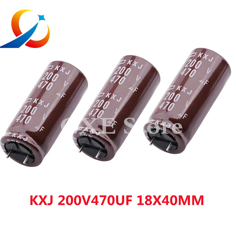 

10PCS KXJ 200V470UF Volume 18X40MM NCC Electrolytic Capacitor EKXJ201EC3471MM40S 470UF 200V NEW