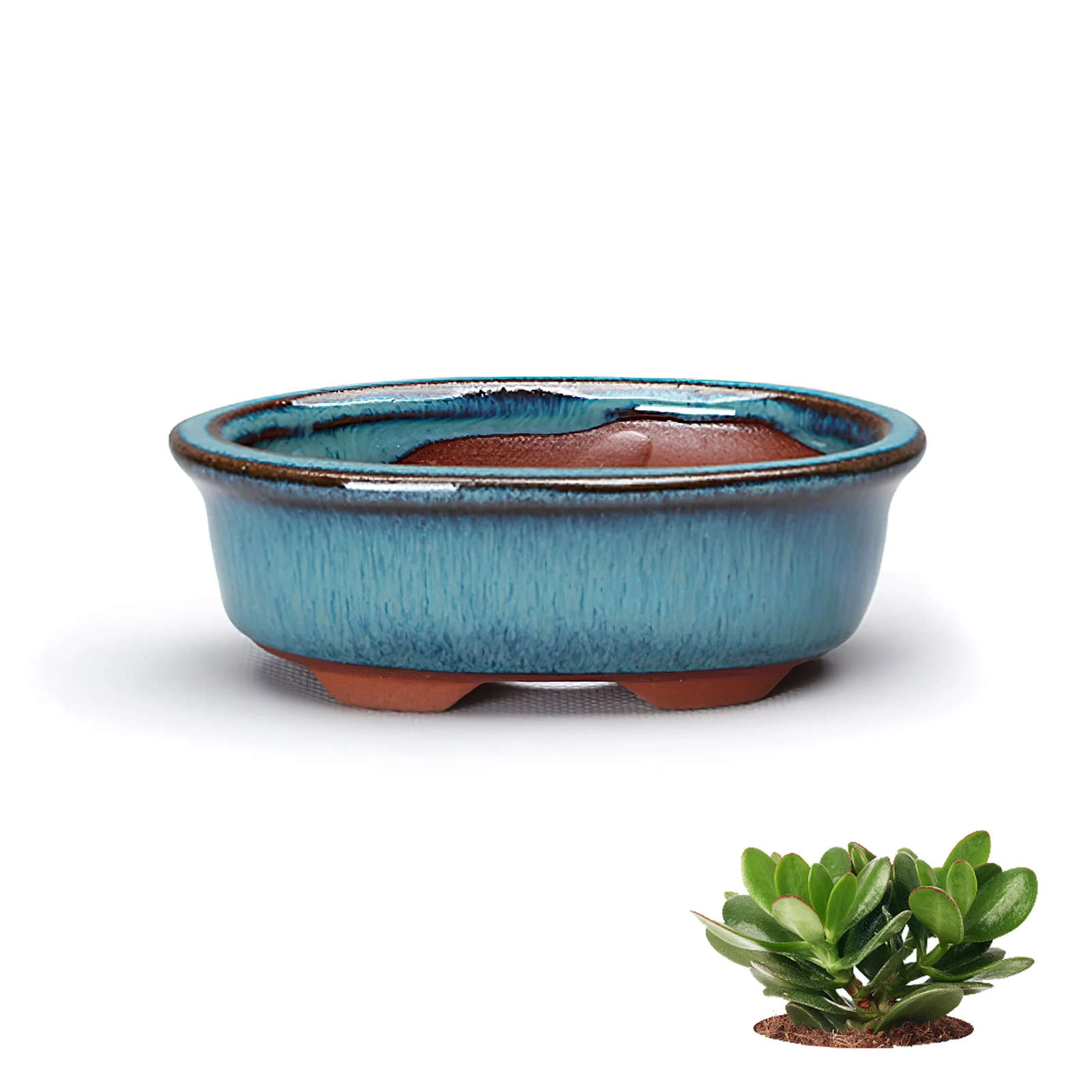 

Ceramic Flower Pots with Drain Hole Chinese Style Bonsai Flowerpot Ceramic Craft Plant Pot Planter Home Decor Bonsai Pots