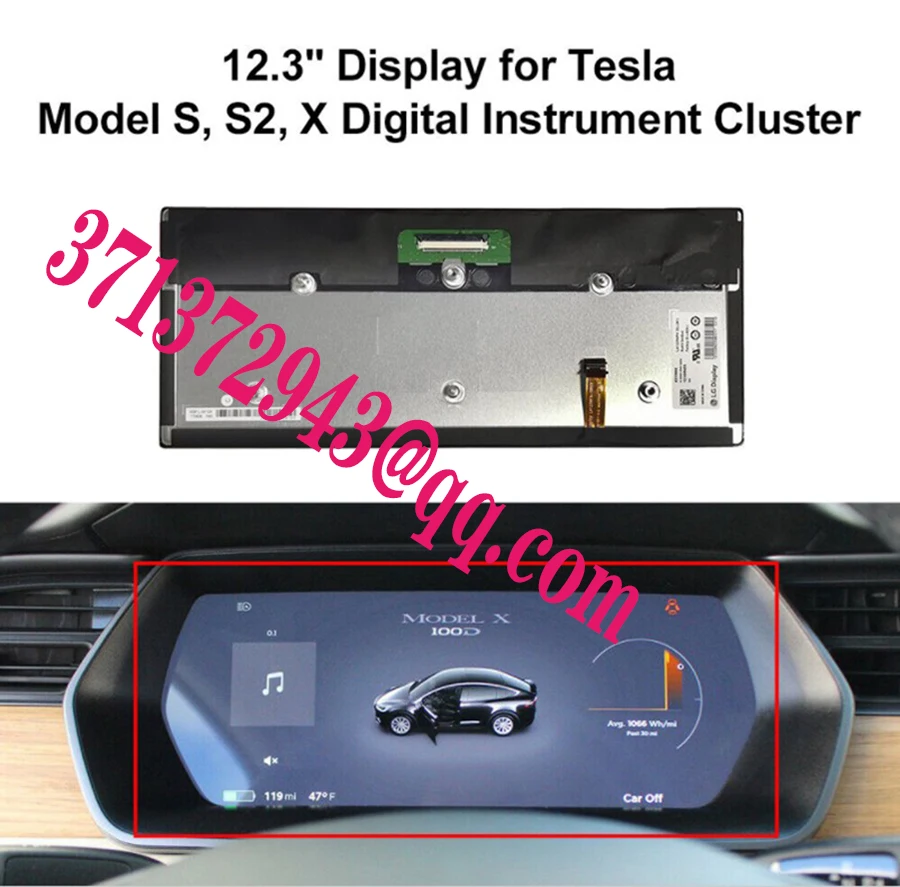 12.3 inch LA123WF1-SL01 LCD Display screen For 2014 Tesla model S Car Instrument parts For Tesla model X LA123WF4-SL01