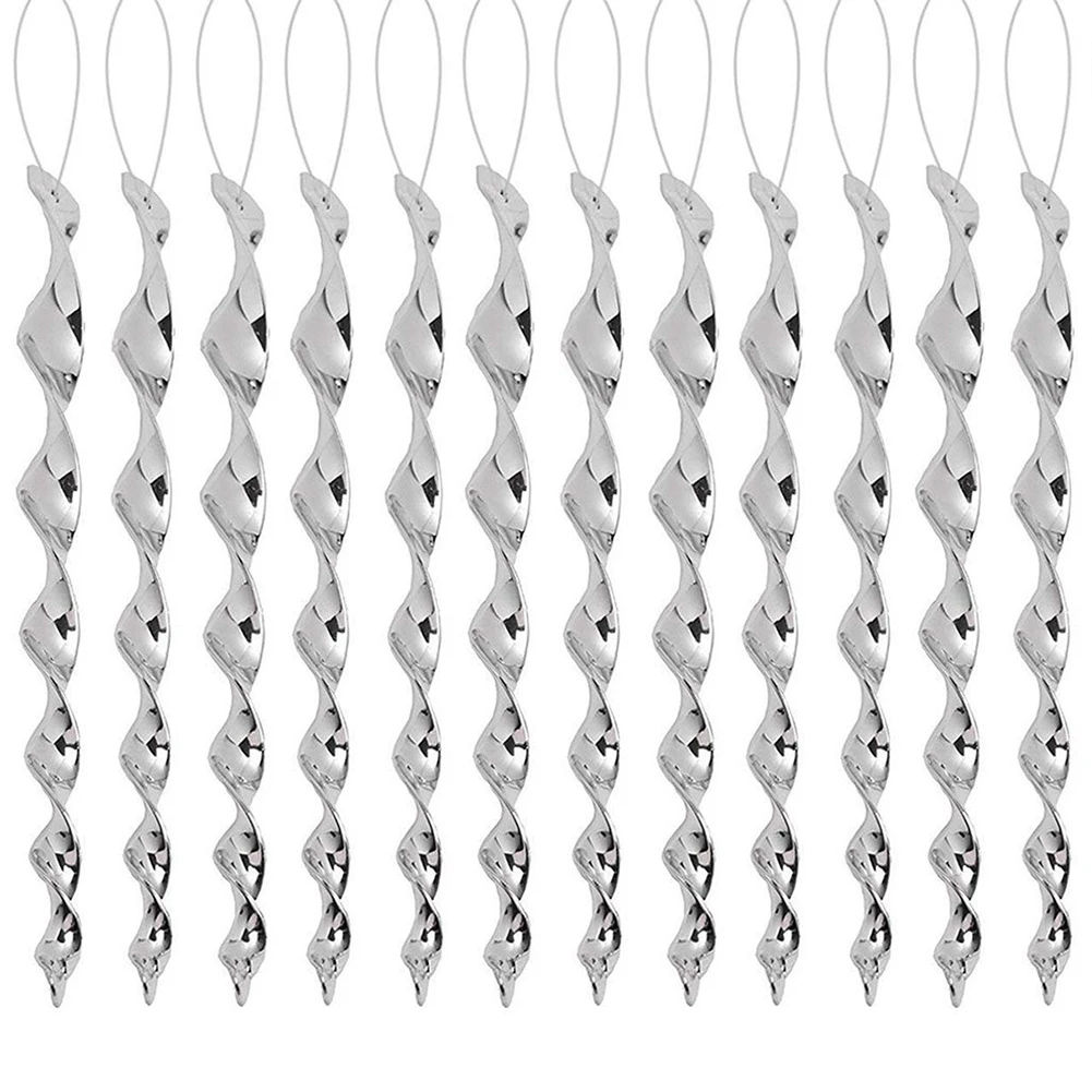 12Pcs Reflective Bird Deterrent Rods 30cm Hanging Bird Repeller Reflective Wind Spiral Rotating Rod Garden Anti-bird Protection