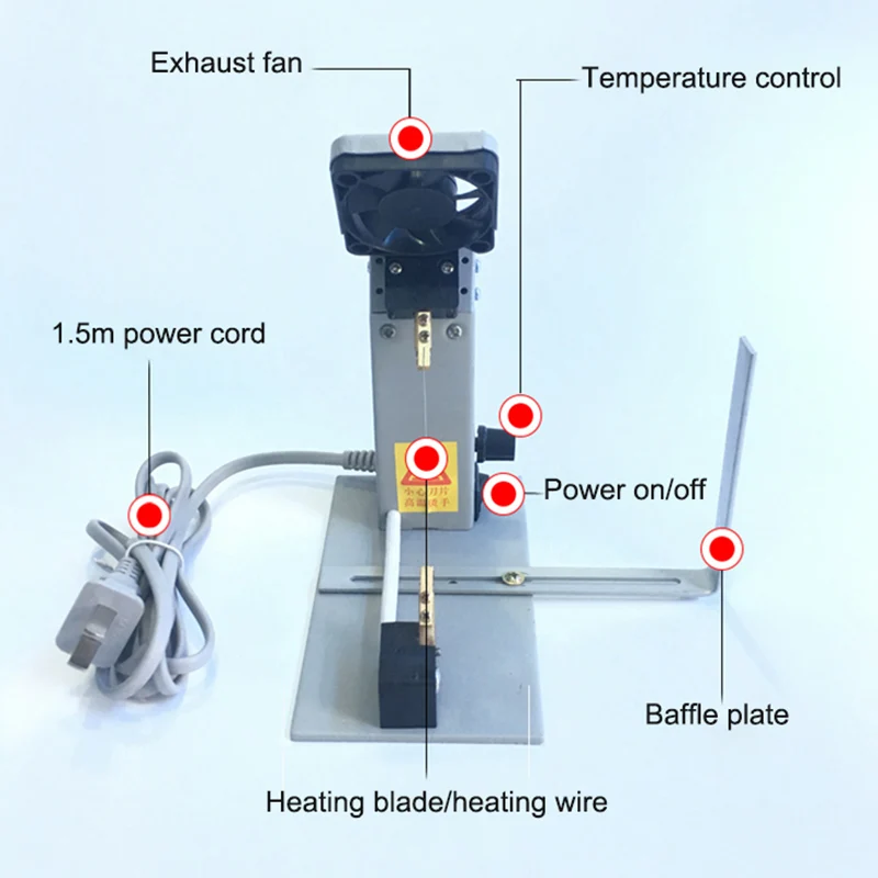 Small Hot Cutting Machine Ribbon Rope Thermal Electric Heating Knife Cutter Foam Hot Cutting Machine