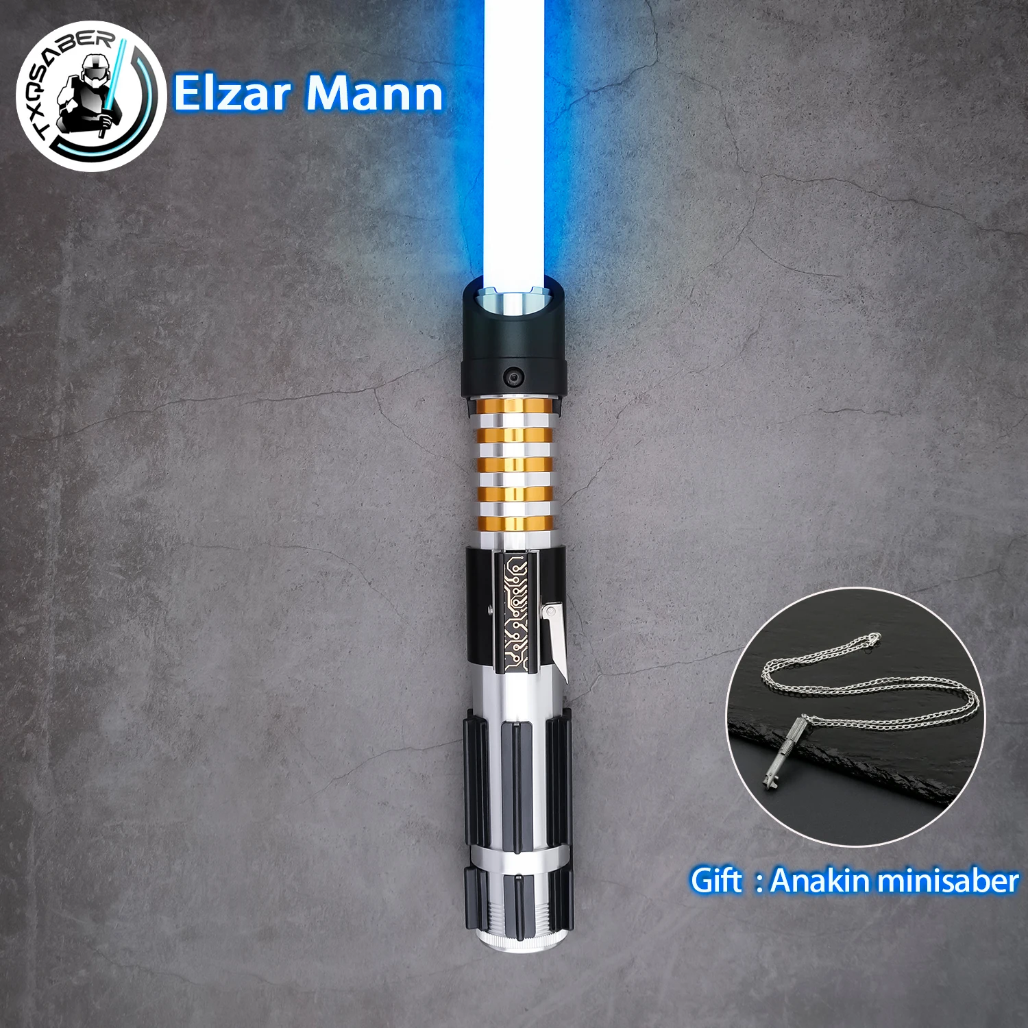 

Elzar Mann Высокое качество TXQSABER RGB тяжелый дуэльный световой меч металлическая рукоять Proffie 2,2 SNV4 NeoPixel лазерный меч подарок для косплея