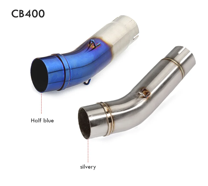 CB400 exhaust muffler for motorcycle For HONDA CB400 Motorcycle Exhaust middle pipe Round Muffler Slip-On all yes