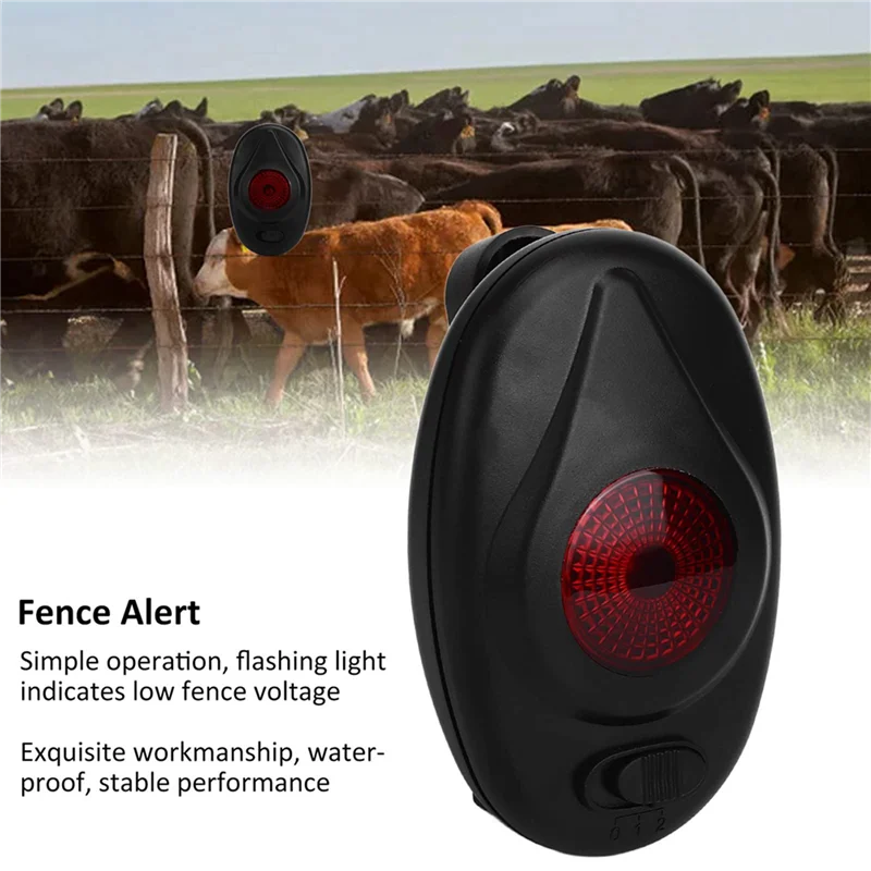 

2X Electric Fence Alert Tester, Flash Signal Light, Electric Fence For Livestock Fence Voltage Alert Fault Finder-AT64