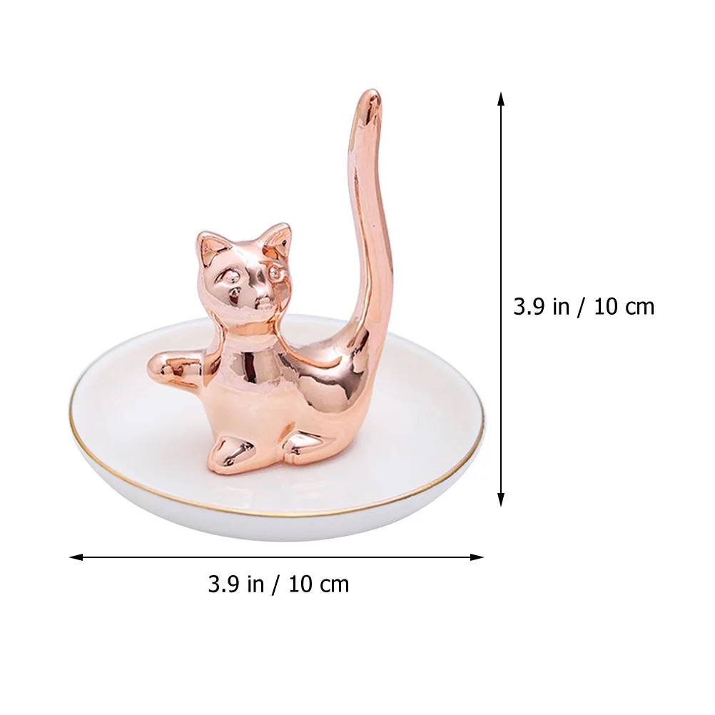 

Kitten Dish Jewelry Jewellery Trinket Tray Holder for Small Home Decor