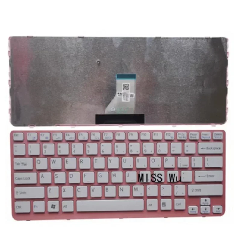 Novo teclado inglês para laptop para sony sve14 sve141sve1412s7c sve1412s6c eua teclado preto/rosa/branco